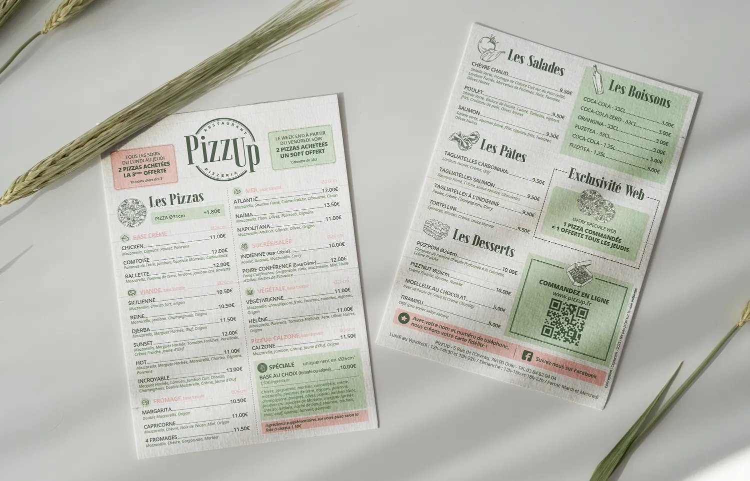 Pizzup - menu Capsicom