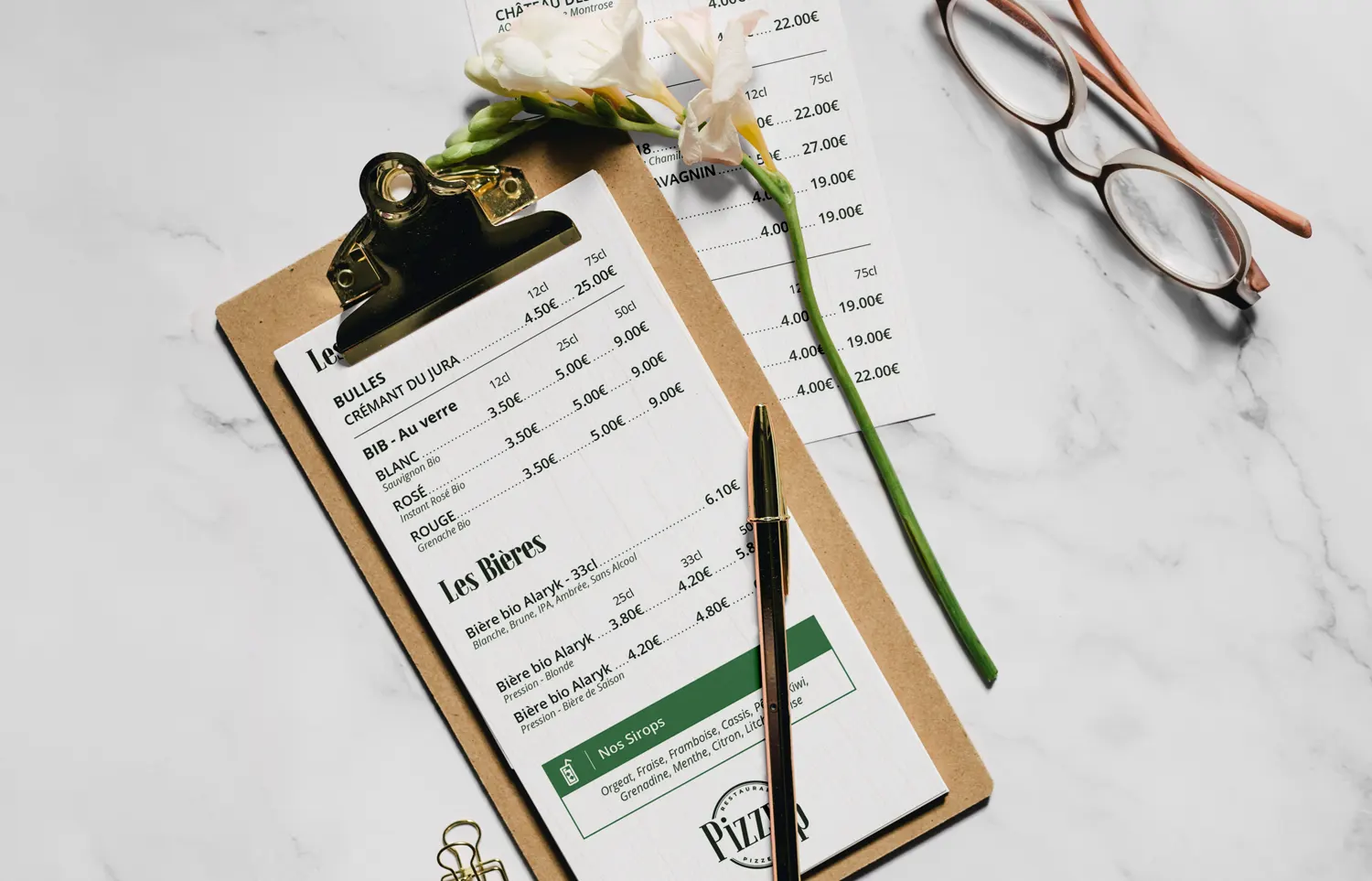 Pizzup - carte vin Capsicom