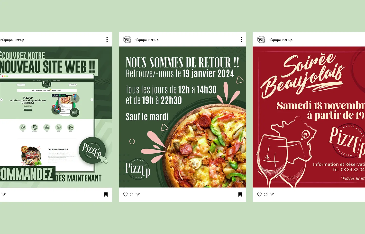 Pizzup - social média Capsicom