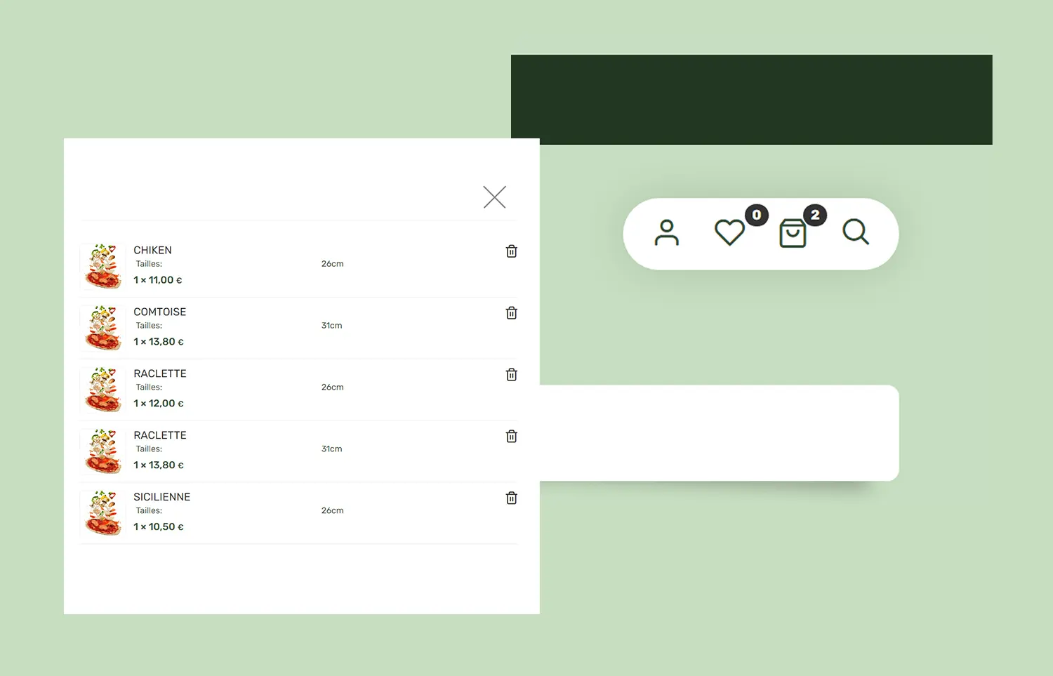 Pizzup - site e-commerce Capsicom