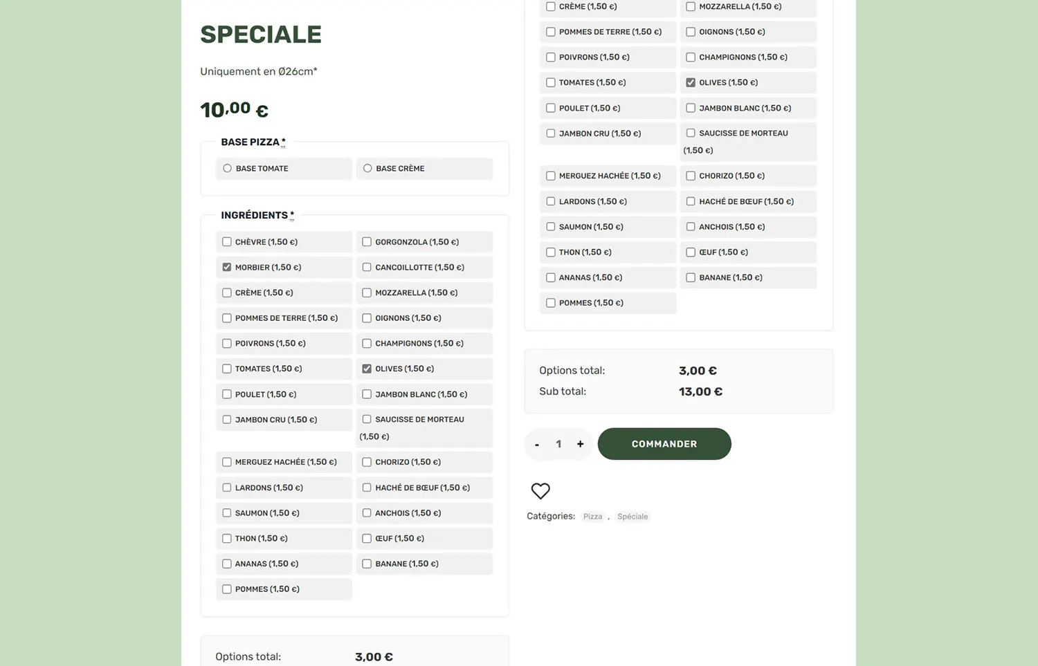 Pizzup - site e-commerce Capsicom