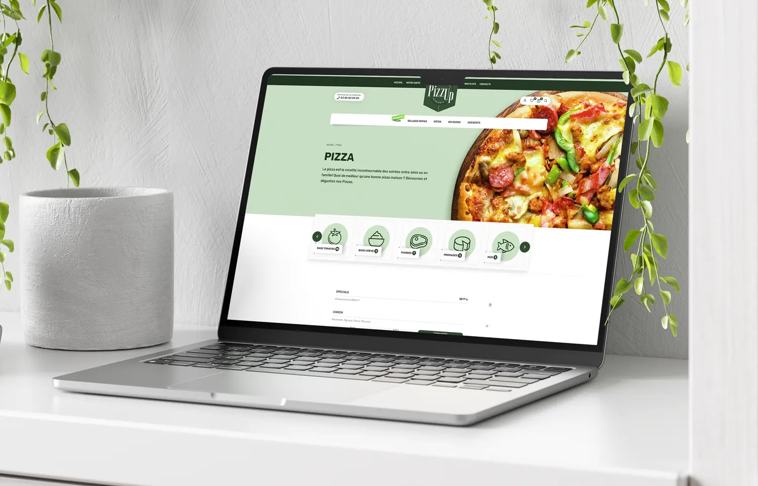 Pizzup - site e-commerce Capsicom